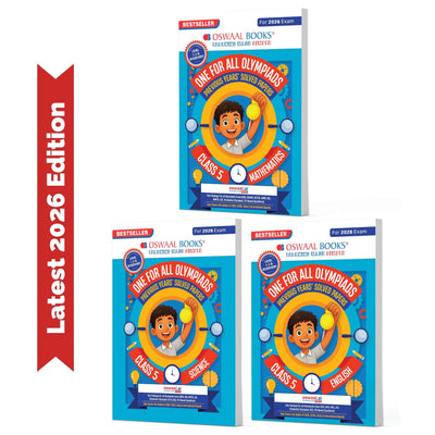 Oswaal One for All Olympiads | Class 5 Maths, Science, English | Chapter-wise Previous Years' Solved Papers | Prep-Guide With Level 1, 2 & Achievers Section (Set of 3 Books) For 2026 Exam