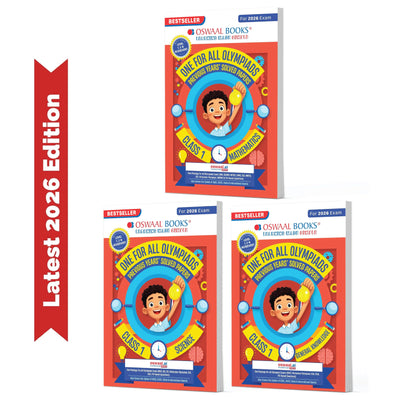 Oswaal One for All Olympiads | Class 1 Maths, Science, GK | Chapter-wise Previous Years' Solved Papers | Prep-Guide With Level 1, 2 & Achievers Section (Set of 3 Books) For 2026 Exam