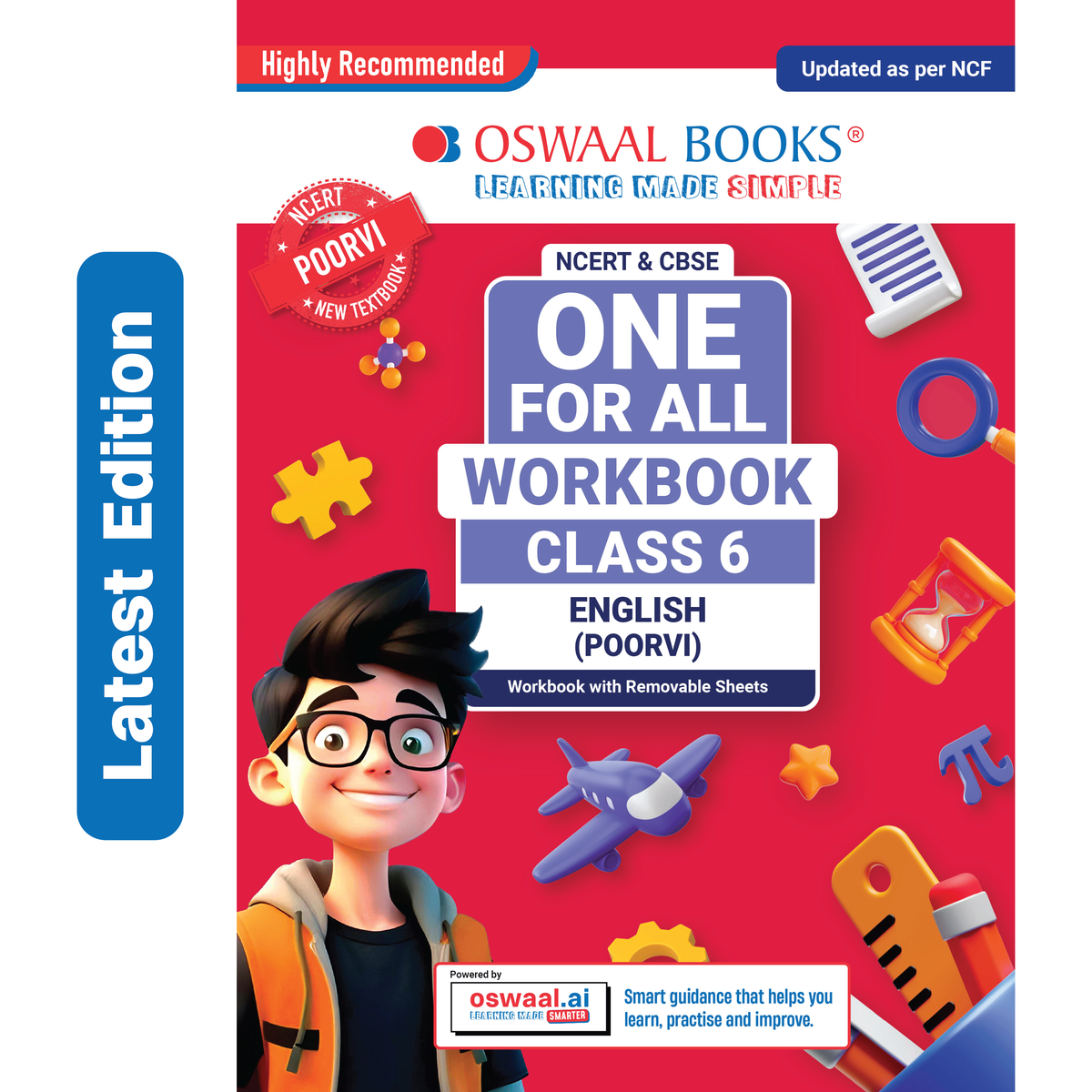 Oswaal One For All Workbook Class 6 English | NCERT & CBSE | Latest Poorvi| NCF Compliant | Competency-Based Assessment, Concept Mastery & Exam Practice