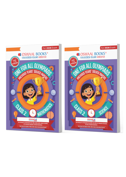 One For All Olympiad Chapter-wise Previous Years's Solved Papers, Prep-Guide Class 2 (Set of 2 Books) Maths & Science for 2026 Exam