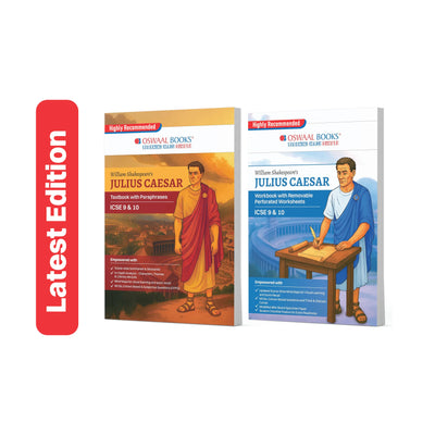 Oswaal ICSE Class 9& 10 Julius Caesar Textbook With Paraphrases +Julius Caesar Workbook (Set of 2 Books) For 2026 Exam