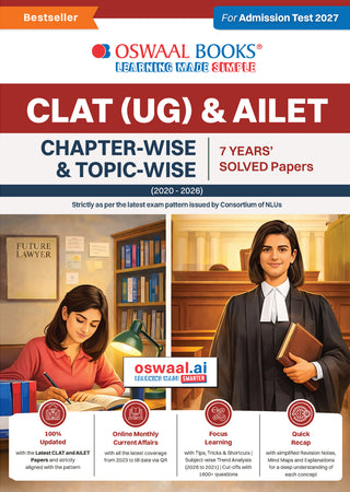 CLAT (UG) and AILET | 7 Years' Chapter-wise and Topic-wise Solved Papers| (2020 -2026) | For 2027 Admission Test