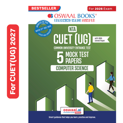 Oswaal NTA CUET (UG) 5 Mock Test Papers Computer Science For 2026 Exam (Section-II) (as per latest 27 Dec., notification) | 300+ MCQs for Practice | Includes 2025 Paper- fully solved | With Oswaal AI