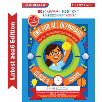 Oswaal One For All Olympiads Class 8 Science Prep-Guide Book | Chapter-wise Previous Years' Solved Papers | Questions for SOF NSO & Other Olympiad Exams 2026 | With Sample Practice Papers & Oswaal.AI