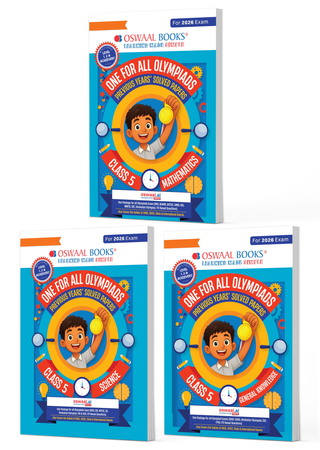 One for All Olympiads | Class 5 Maths, Science, GK | Chapter-wise Previous Years' Solved Papers | Prep-Guide With Level 1, 2 & Achievers Section (Set of 3 Books) For 2026 Exam
