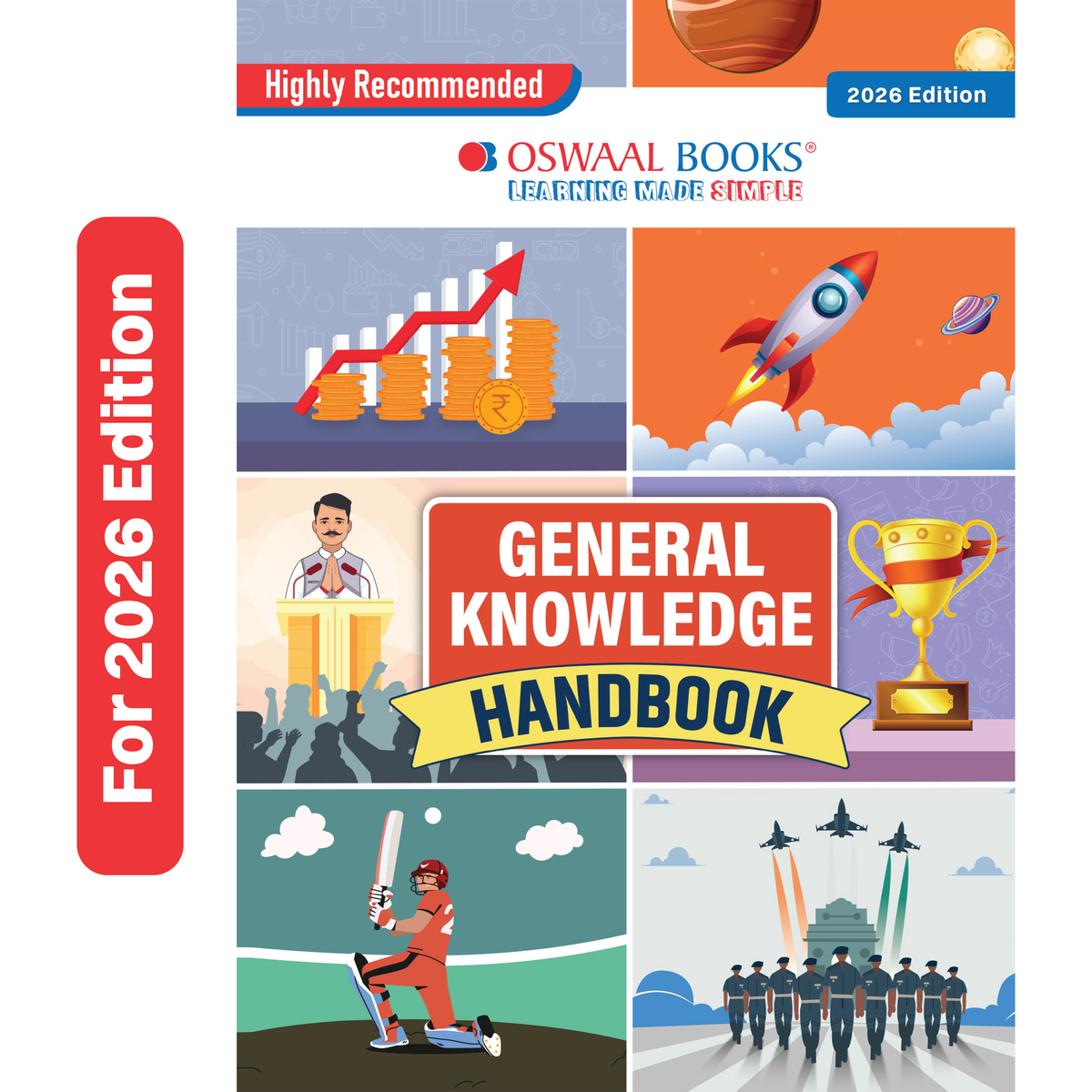 Oswaal General Knowledge Handbook English Medium | Quick-Revision GK & Current Affairs for All Competitive & Government Exams | Infographics & One-Liners | SSC, Banking, Railways, UPSC, Defence | For 2026-27 Exams