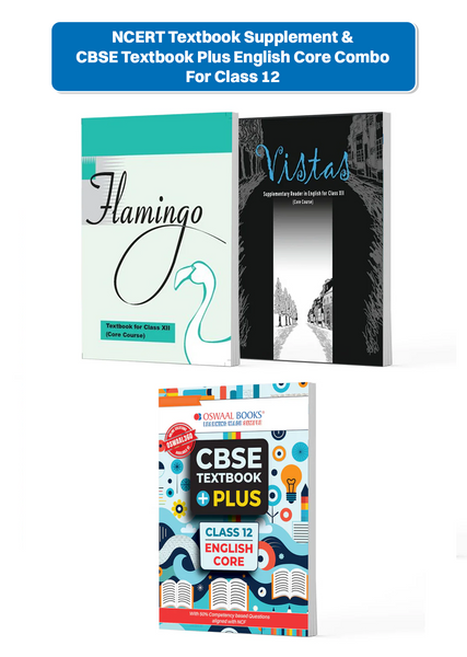 NCERT Textbook Supplement & CBSE Textbook Plus English Core For Class 12 | Competency Focused Questions | Concept Clarity, Mind Maps | Set Of 3 (For 2026 Exam)
