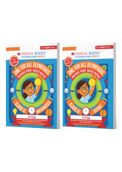 One For All Olympiad Chapter-wise Previous Years's Solved Papers, Prep-Guide Class 8 (Set of 2 Books) Maths & Science for 2026 Exam
