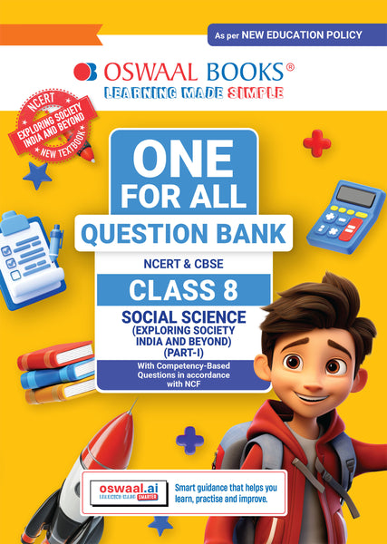 CBSE Class-8 One for All Social Science Part-1 (Exploring Society: India and Beyond) For 2026-27 Exam | As Per Latest NCERT & CBSE Syllabus | Chapter-Wise Question Bank, Revision Notes, Theory, Maps & Competency Based Questions