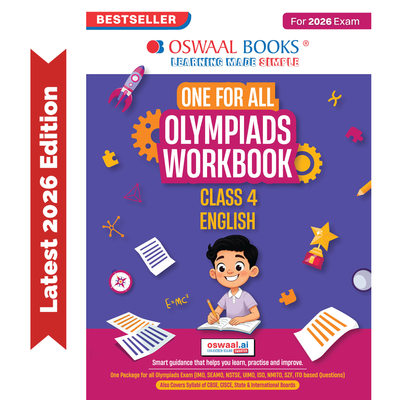 Oswaal One For All Olympiads Workbook Class 4 English | Questions for SOF IEO & Other Olympiad Exams 2026 | With Sample Practice Papers & Oswaal.AI