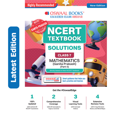 Oswaal NCERT Textbook Solutions Mathematics (Ganita Prakash) Part-2 Class 7 | For CBSE 2026-27 Exam | Based on Latest NCERT Ganita Prakash | With Complete Solutions & Subjective Questions for Practice