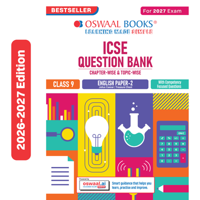 Oswaal ICSE Question Bank English Paper-2 (Literature) Class 9 For 2027 Exam | Chapter-wise & Topic-wise Revision Notes | Competency-focused Questions | Aligned with latest Syllabus & Exam Pattern