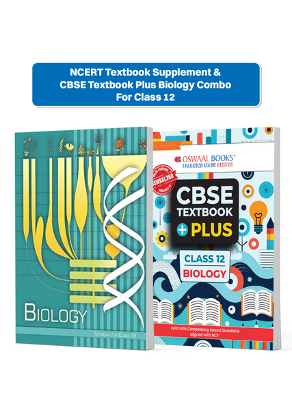 NCERT Textbook Supplement & CBSE Textbook Plus Biology For Class 12 | Competency Focused Questions | Concept Clarity, Mind Maps | Set Of 2 (For 2026 Exam)