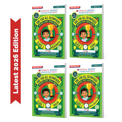 Oswaal One for All Olympiads | Class 3 Maths, Science, English, GK | Chapter-wise Previous Years' Solved Papers | Prep-Guide With Level 1, 2 & Achievers Section (Set of 4 Books) For 2026 Exam