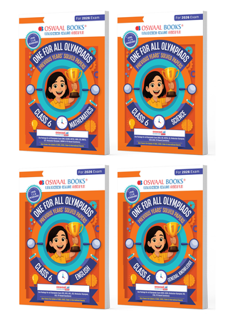 One for All Olympiads | Class 6 Maths, Science, English, GK | Chapter-wise Previous Years' Solved Papers | Prep-Guide With Level 1, 2 & Achievers Section (Set of 4 Books) For 2026 Exam