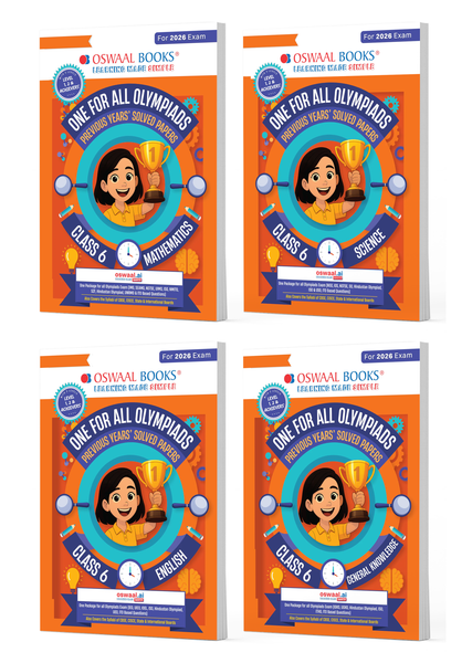One for All Olympiads | Class 6 Maths, Science, English, GK | Chapter-wise Previous Years' Solved Papers | Prep-Guide With Level 1, 2 & Achievers Section (Set of 4 Books) For 2026 Exam
