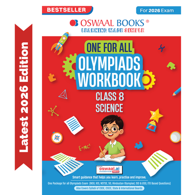 Oswaal One For All Olympiads Workbook Class 8 Science | Questions for SOF NSO & Other Olympiad Exams 2026 | With Sample Practice Papers & Oswaal.AI