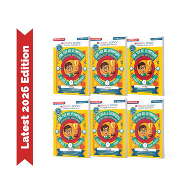 Oswaal One For All Olympiad Chapter-wise Previous Years' Solved Papers, Prep-Guide Class 7 (Set of 6 Books) Maths, English, Science, Reasoning, Cyber & General Knowledge (For 2026 Exam)