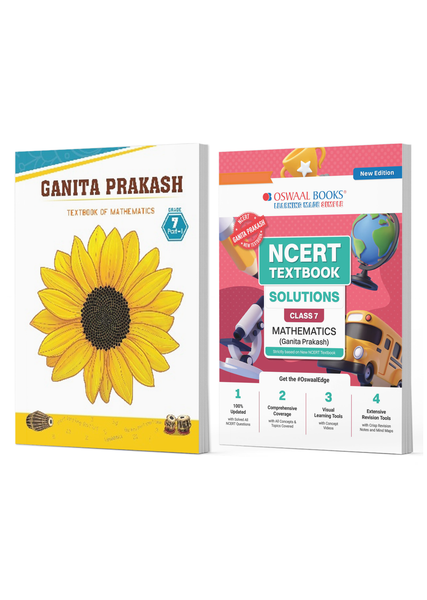 NCERT Mathematics (Ganita Prakash) Textbook & Textbook Solutions Combo For Class 7 | Updated NCERT Pattern | With Mind Maps & Mock Papers | All Concepts & Topics Covered | Set of 2 Books (For 2026-27 Exam)