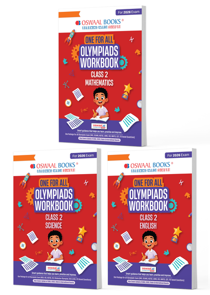 One For All Olympiad Workbook Class 2 (Set of 3 Books) Maths, Science & English For 2026 Exam