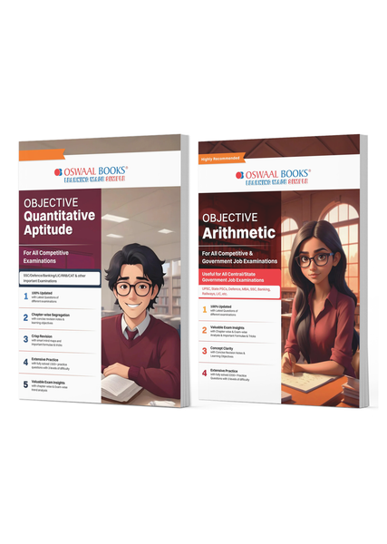 Quantitative Aptitude & Arithmetic Objective Books for Competitive Exams | SSC, Banking, RRB, Defence | Set of 2 Books
