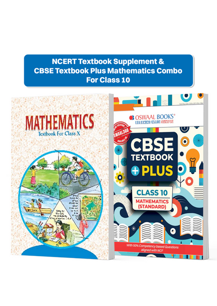 NCERT Textbook Supplement & CBSE Textbook Plus Mathematics For Class 10 | Competency Focused Questions | Concept Clarity, Mind Maps | Set Of 2 (For 2026 Exam)