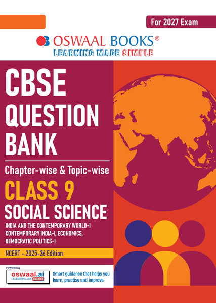 CBSE Question Bank Social Science (India & the Contemporary World, Contemporary India, Democratic Politics, Economics) | For 2027 Exam |with Competency Based Questions |NCERT 2025-26 Edition