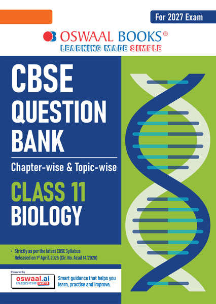 CBSE Class 11 Biology Question Bank | Chapter & Topic-wise Solved Papers (2017–2026) | Based on Latest Syllabus (April 2026) | Includes 2026 Papers | | For 2027 Exam