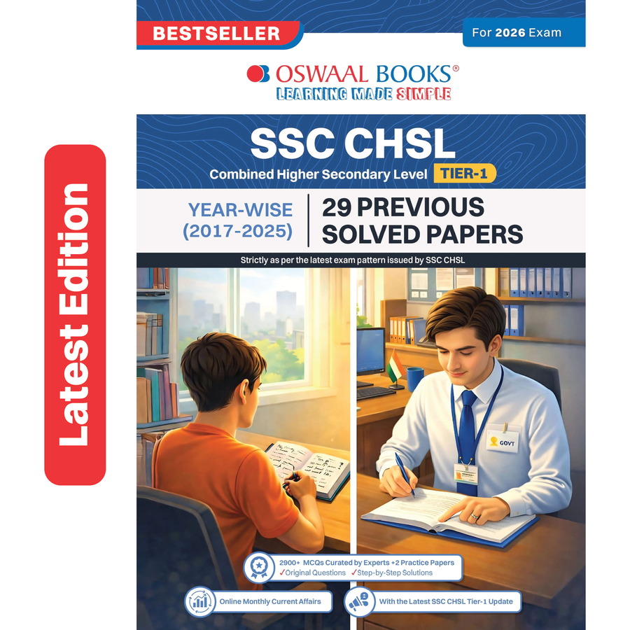 Oswaal SSC CHSL Tier-1 29 Previous Years Solved Papers English Medium | 2900+ Questions + 2 Practice Papers | Year-wise 2017-2025 | For 2026 Exam