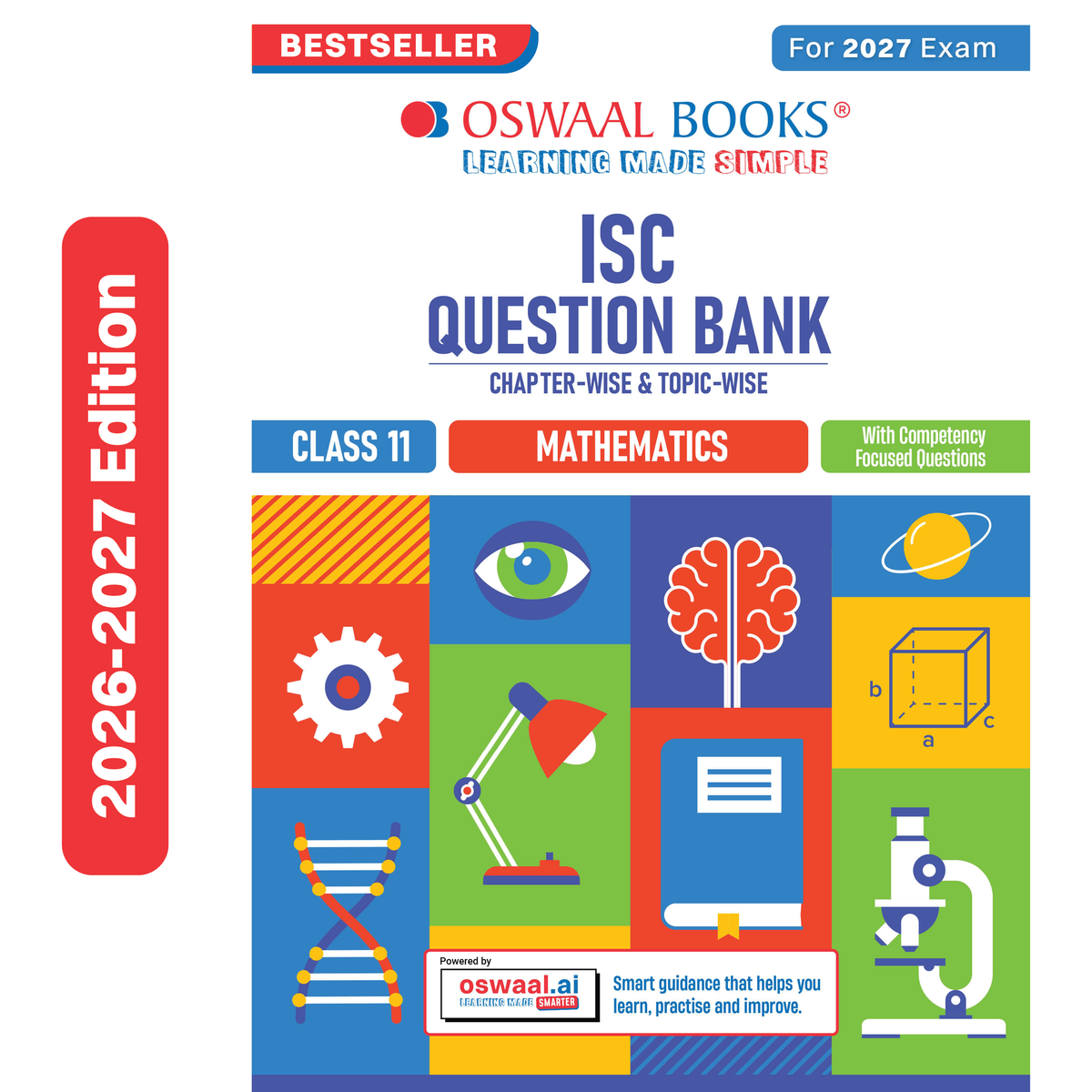 Oswaal Class 11 ISC Mathematics Question Bank | Chapter-wise & Topic-wise with Competency Based Questions | For 2027 Exam | Self-Assessment Papers | Revision Notes