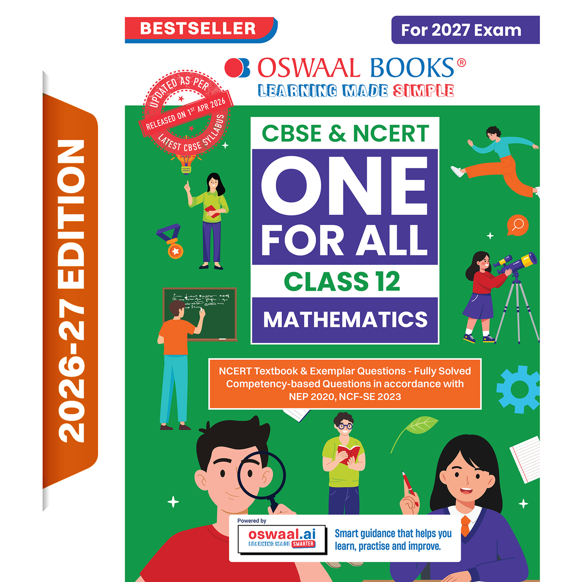Oswaal CBSE & NCERT One for All Class 12 Mathematics (For 2027 Exam)