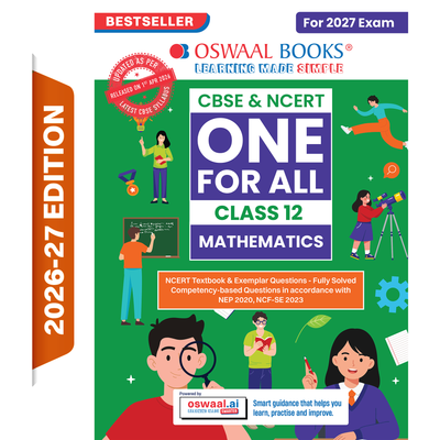Oswaal CBSE & NCERT One for All Class 12 Mathematics (For 2027 Exam)