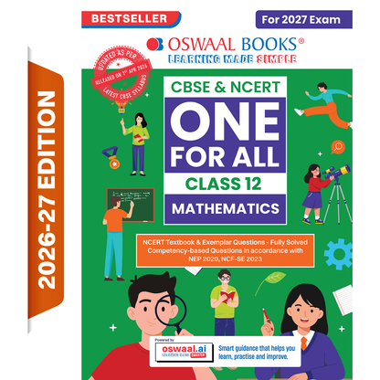Oswaal CBSE & NCERT One for All Class 12 Mathematics (For 2027 Exam)