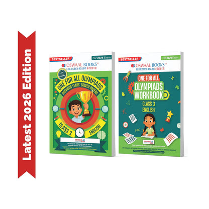 Oswaal One For All Olympiads Class 3 English Prep-Guide, Chapter-wise Previous Years' Solved Papers + Workbook (Set of 2 Books) | Questions for SOF IEO & Other Olympiad Exams 2026