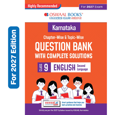 Oswaal Karnataka Chapter-wise and Topic-wise Question Bank | Class 9 | English Second Language | For 2027 Exam | based on KSEAB syllabus & SCERT Textbooks & NCERT Exemplar | With Oswaal AI