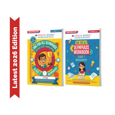 Oswaal One For All Olympiads Class 7 Maths Prep-Guide | Chapter-wise Previous Years' Solved Papers + Workbook (Set of 2 Books) | Questions for SOF IMO & Other Olympiad Exams 2026