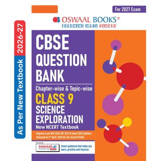 CBSE Science Question Bank Chapter-wise & Topic-wise Class 9 | Based on new NCERT Textbook Exploration|Includes Summary, Competency-Based Question, Self-Assessment & Practice Papers