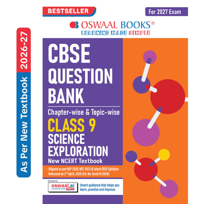 Oswaal CBSE Class 9 Science Question Bank Chapter-wise & Topic-wise | Based on new NCERT Textbook Exploration | Includes Summary, Competency-Based Question, Self-Assessment & Practice Papers