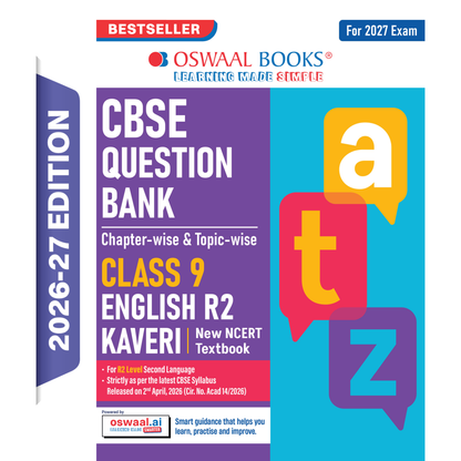 Oswaal CBSE Class 9 English Question Bank Chapter-wise & Topic-wise | Based on new NCERT Textbook Kaveri | Includes Summary, Competency-Based Question, Self-Assessment & Practice Papers | For R2 Level