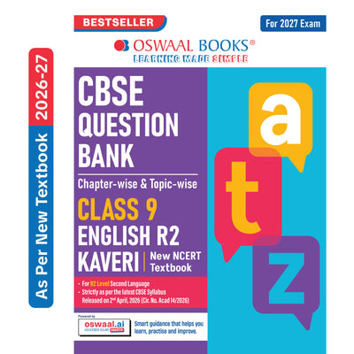 Oswaal CBSE Class 9 English Question Bank Chapter-wise & Topic-wise | Based on new NCERT Textbook Kaveri | Includes Summary, Competency-Based Question, Self-Assessment & Practice Papers | For R2 Level