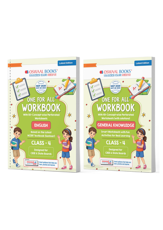 One for All Workbook Class 4 English & General Knowledge (Set of 2 Books) | 50+ Concept-wise Perforated Worksheets | NEP 2020 & NCF 2023 Aligned | For CBSE & State Boards | Builds Concept Clarity & Scientific Skills