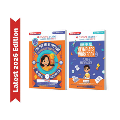 Oswaal One For All Olympiads Class 6 Maths Prep-Guide | Chapter-wise Previous Years' Solved Papers + Workbook (Set of 2 Books) | Questions for SOF IMO & Other Olympiad Exams 2026