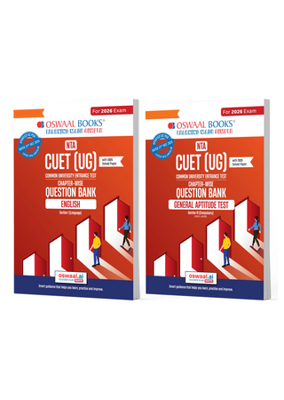 NTA CUET (UG) Question Banks | Chapterwise & Topicwise | English & General Aptitude Test | Set of 2 Books | Entrance Exam Preparation Books 2026