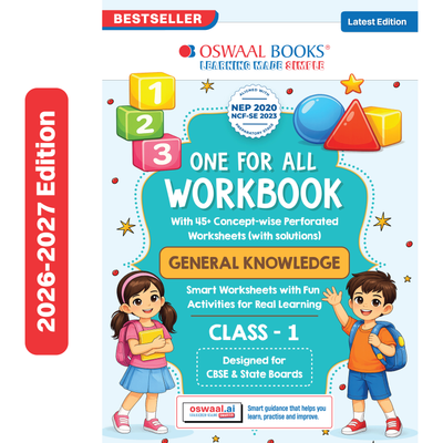 Oswaal One for All Workbook Class 1 General Knowledge | 45+ Concept-wise Perforated Worksheets | Based on NCERT | NEP 2020 & NCF 2023 Aligned | For CBSE & State Boards