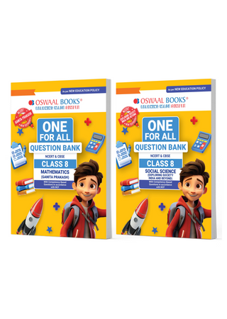 One For All Question Banks NCERT & CBSE Class 8 (Set of 2 Books) Mathematics & Social Science (For Latest Exam)