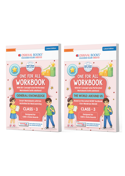 One for All Workbook Class 3 General Knowledge & EVS (Set of 2 Books) | 50+ Concept-wise Perforated Worksheets | NEP 2020 & NCF 2023 Aligned | For CBSE & State Boards | Builds Concept Clarity & Scientific Skills