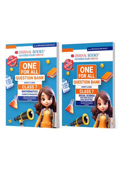 One For All Question Banks NCERT & CBSE Class 7 (Set of 2 Books) Mathematics & Social Science (For Latest Exam)
