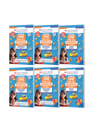 NCERT & CBSE One For All Workbook For Class 7 | Mathematics Part-1 & Part-2| Science | Social Science Part-1 & Part-2 | English | Updated As Per NCF | MCQ's | VSA | SA | LA | Set Of 6 Books | For Latest Exam