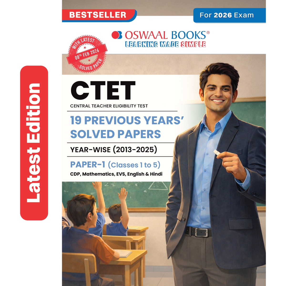 Oswaal CTET Paper 1 (Classes 1-5) 19 Previous Years' Solved Papers English Medium | Year-wise 2013-2025 | Includes Feb 2026 Solved Paper | With Oswaal AI | For 2026 Exam