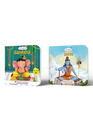 Mythological Tales Blessings of Gods Books for Kids | Lord Ganesha & Lord Shiva | Set of 2 | Wisdom, Strength, Moral Values, Cultural Learning, Vocabulary | Ages 3+
